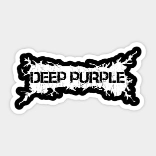 White Distressed - Purple Sticker